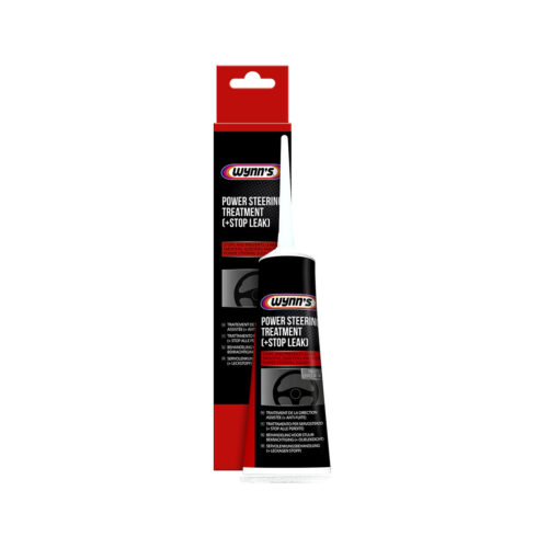 A tube of power steering stop leak with its tube